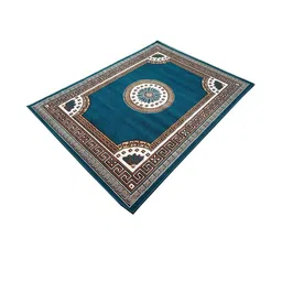 R CARPETS Green Floral Anti-Skid Woollen Carpet image 3