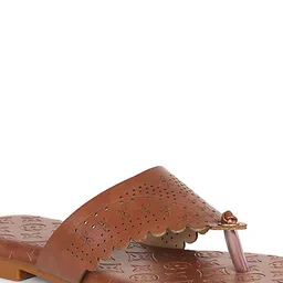 Ishransh Women Textured Open Toe Flats image 2