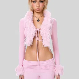 LULU & SKY Shawl Neck Top With Trousers Co-Ords image 5