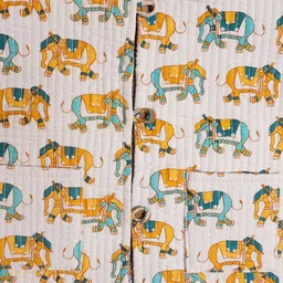 Sangria Kids Printed Pure Cotton Quilted Jacket image 3