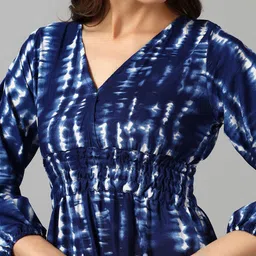 Femvy Tie and Dye Dyed Fit and Flare Midi Dress image 3