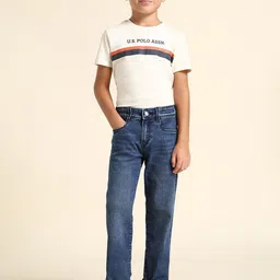 U.S. Polo Assn. Kids Boys Relaxed Fit Mid-Rise Light Fade Stretchable Jeans-picture-28