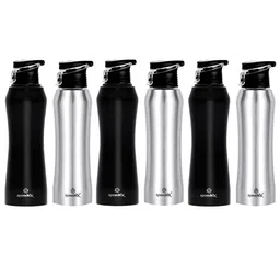 Speedex Silver & Black 6 Pieces Stainless Steel Water Bottle - 1000 ml Each-picture-22
