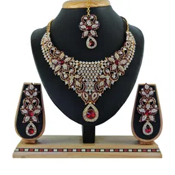 VATSALYA creation Women Red Jewellery Set-picture-36