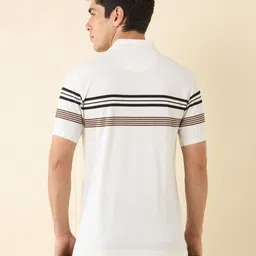 U.S. Polo Assn. Men Striped Polo Collar Applique Slim Fit T-shirt image 5