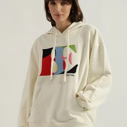 United Colors of Benetton Women Graphic Printed Hooded Sweatshirt-picture-43