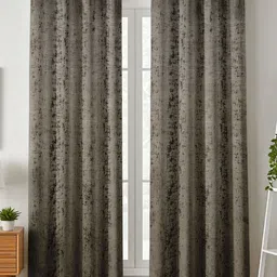 GEET CREATIONS Grey Set of 2 Window Curtain-picture-13