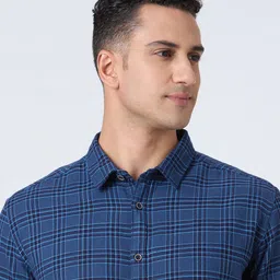 Pepe Jeans Checked Spread Collar Pure Cotton Regular Fit Shirt image 5