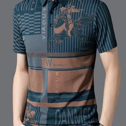 zebu Men 2 Printed Polo Collar Pockets T-shirt-image-15