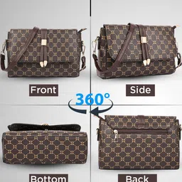 SAGEWARE Women Brand Logo Printed Crossbody Sling Bag image 3