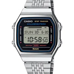 CASIO Unisex Dial & Stainless Steel Cuff Straps Digital Chronograph Watch D365-picture-9