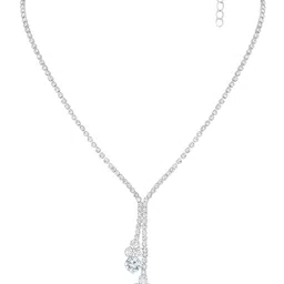 Peora Silver-Plated Crystals-Studded Jewellery Set image 4