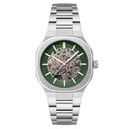 EARNSHAW Men Brass Dial & Stainless Steel Bracelet Style Straps Analogue Automatic Motion Powered Watch image 4