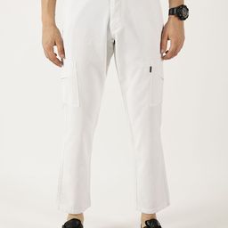 Thomas Scott Men Pure Cotton Smart Mid-Rise Straight Fit Easy Wash Cargos-picture-33