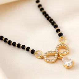 LUCKY JEWELLERY Gold-Plated Artificial Stones and Beads Mangalsutra-picture-20