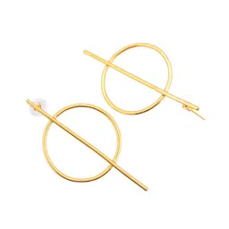 Silvermerc Designs Gold Plated Circular Drop Earrings image 4