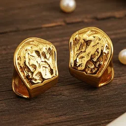 DIVASTRI Stainless Steel Gold-Plated Korean Contemporary Studs-image-39