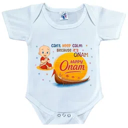 Cute Pals Kids Happy Onam Printed Cotton Envelope Neck Bodysuit-image-5