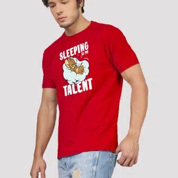 Greylongg Men Typography Printed Round Neck Cotton T-shirt image 2