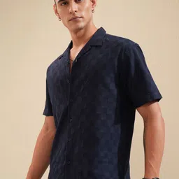 HIGHLANDER Men Opaque Checked Casual Shirt image 4