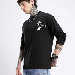 glitchez Typography Printed Oversized T-shirt image 3