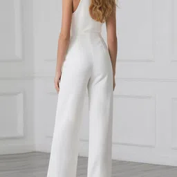 bebe Halter Neck Basic Halter Neck Sleevesless Jumpsuit image 3