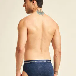 URBAN ADVENTURE Printed Ultra Soft Basic Briefs 1UAM-014-P(NAVY) image 2