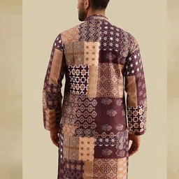 Anouk Men Ethnic Motifs Printed Mandarin Collar Straight Kurta image 4