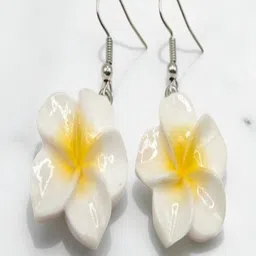 SAPRAA TRENDS Silver-Plated Plastic Floral Drop Earrings-picture-42
