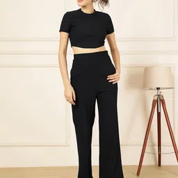 Selvia Round Neck Top With Trousers Co-ords-picture-34
