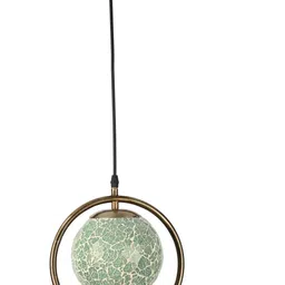 1ST TIME Blue & Gold-Toned Textured Spherical Shaped Ceiling Lamp-picture-20