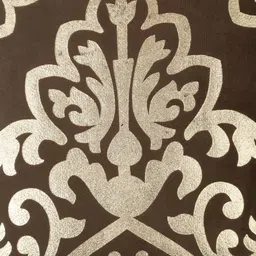 HOSTA HOMES Coffee Brown & Gold-Toned Set of 5 Ethnic Motifs Velvet Square Cushion Covers image 3