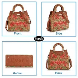 EVEDA Women Floral Embellished Handbag image 5
