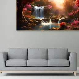 nestroots Pink & Green 1 Piece Canvas Other Wall Paintings-picture-22