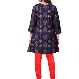 Muhuratam Girls Navy Blue-Red Party Wear Kurti-image-16