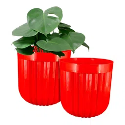 GARDEN'S NEED Seoul Red 2 Pieces Textured Planters-image-44