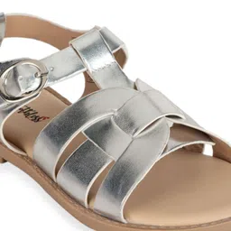 toothless Girls Printed Open Toe Flats with Buckles image 3