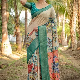 MAHARANI COUTURE Woven Design Ethnic Motifs Banarasi Saree image 5