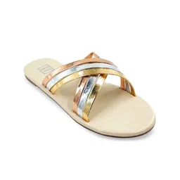 POSTCARD Women Printed Open Toe Flats with Tassels image 4