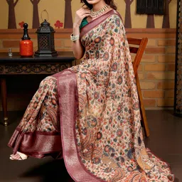 PAMPER YOURSELF Ethnic Motifs Handloom Saree image 2