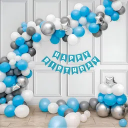 Special You 102Pcs Blue & White Birthday Decor-image-76