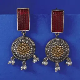 JAYPORE Circular Drop Earrings-picture-42