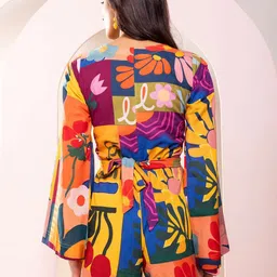 POPPI Retro Printed Mini Playsuit image 2