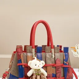 StyleCast Striped Detachable Sling Strap Structured Handheld Bag-image-72