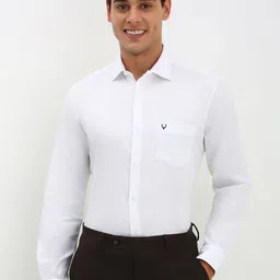 Allen Solly Men Spread Collar Solid Cotton Slim Fit Formal Shirt-image-97