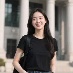 knite wolf Women Solid Round Neck Cotton Blend Black T-Shirt-picture-19