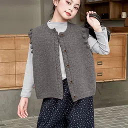 LULU & SKY Girls Sweater Vest with Embellished Detail-picture-15