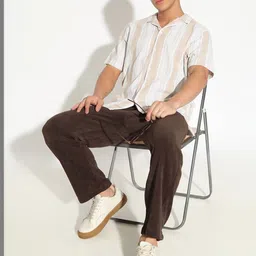 SHOWOFFFF Men Relaxed Striped Casual Shirt image 4