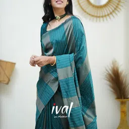 KSALIYA Green Silk Blend Sarees image 2
