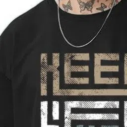 f Gallery Men Printed Drop-Shoulder Sleeves T-shirt image 2